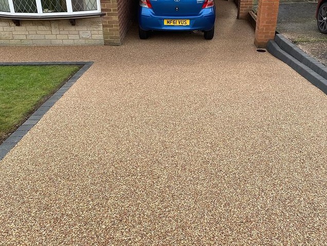 very easy to clean completed resin driveway BL4 8 finished